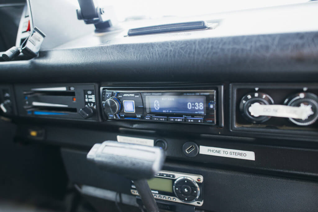 The radio in a Volkswagen Vanagon Camper.